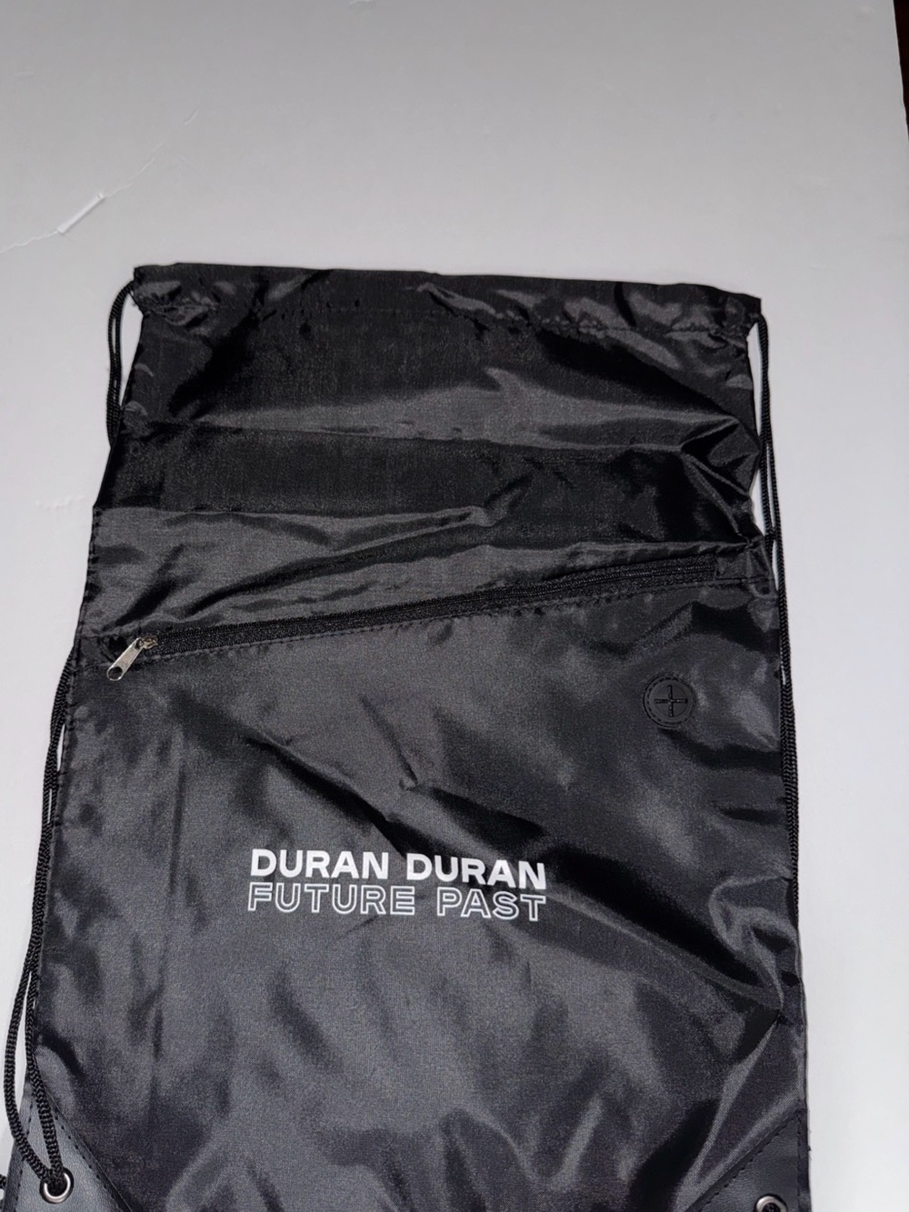Duran Duran Future Past Black Drawstring Bag with Front Zipper NEW Fan Club